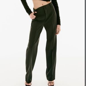 Zara Full Length Francoise Pant Dark Green